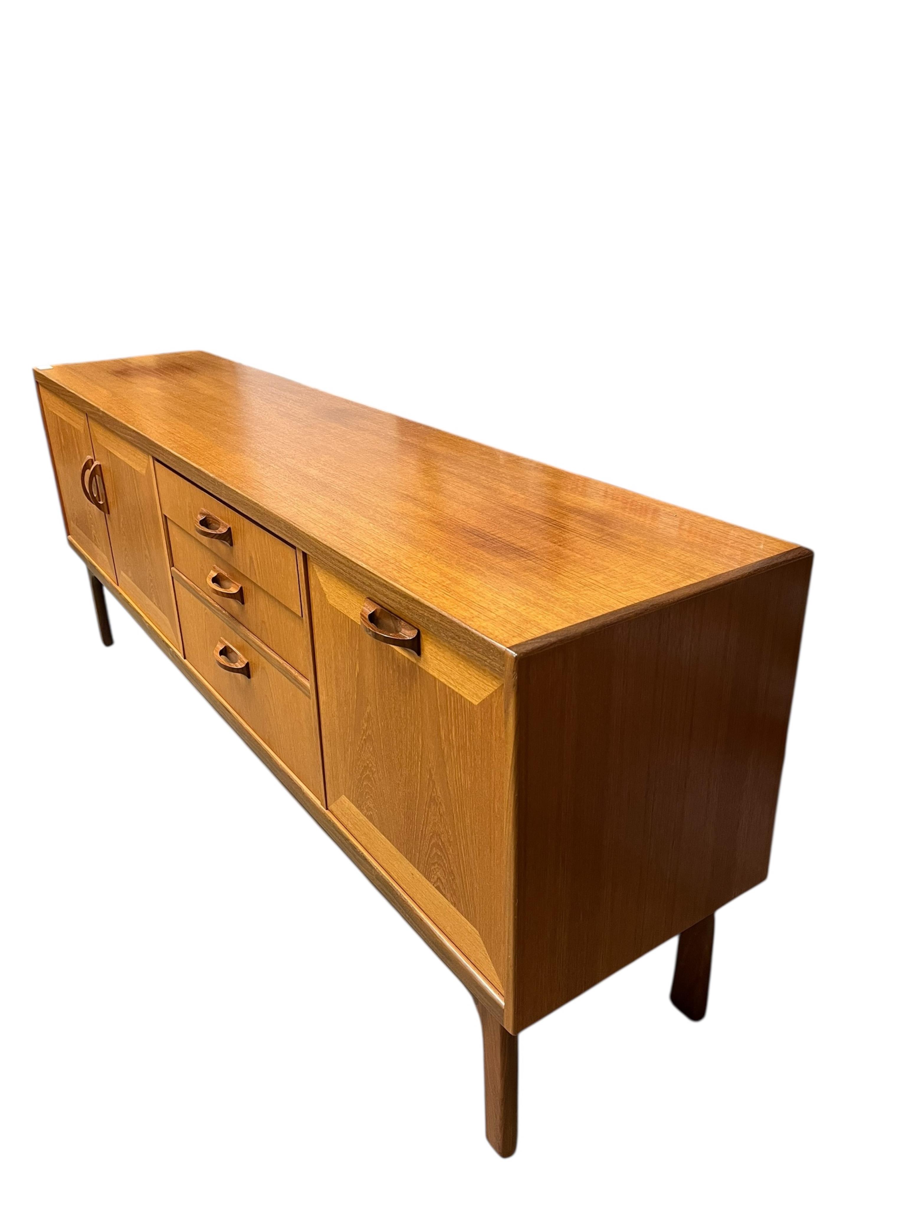 A mid century G Plan Sierra teak sideboard, width 206cm, depth 45cm, height 80cm